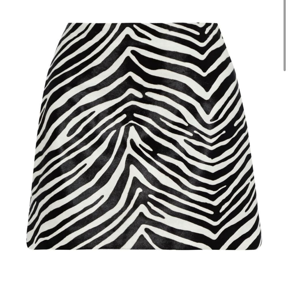 FRAME ZEBRA-print calf hair mini skirt